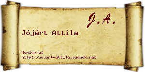 Jójárt Attila névjegykártya